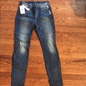 NWT 7 for all mankind size 25 skinny ankle jeans